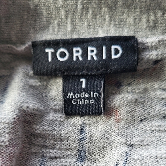 Torrid Heather Grey Floral Knit Cardigan Size 1X - Picture 4 of 9